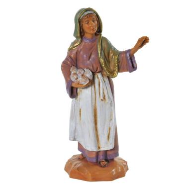 Statua cm.12 Pastorella con Gomitoli | Fontanini