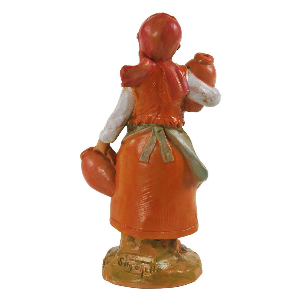 Statua cm.9,5 Pastorella con 2 Brocche | Fontanini