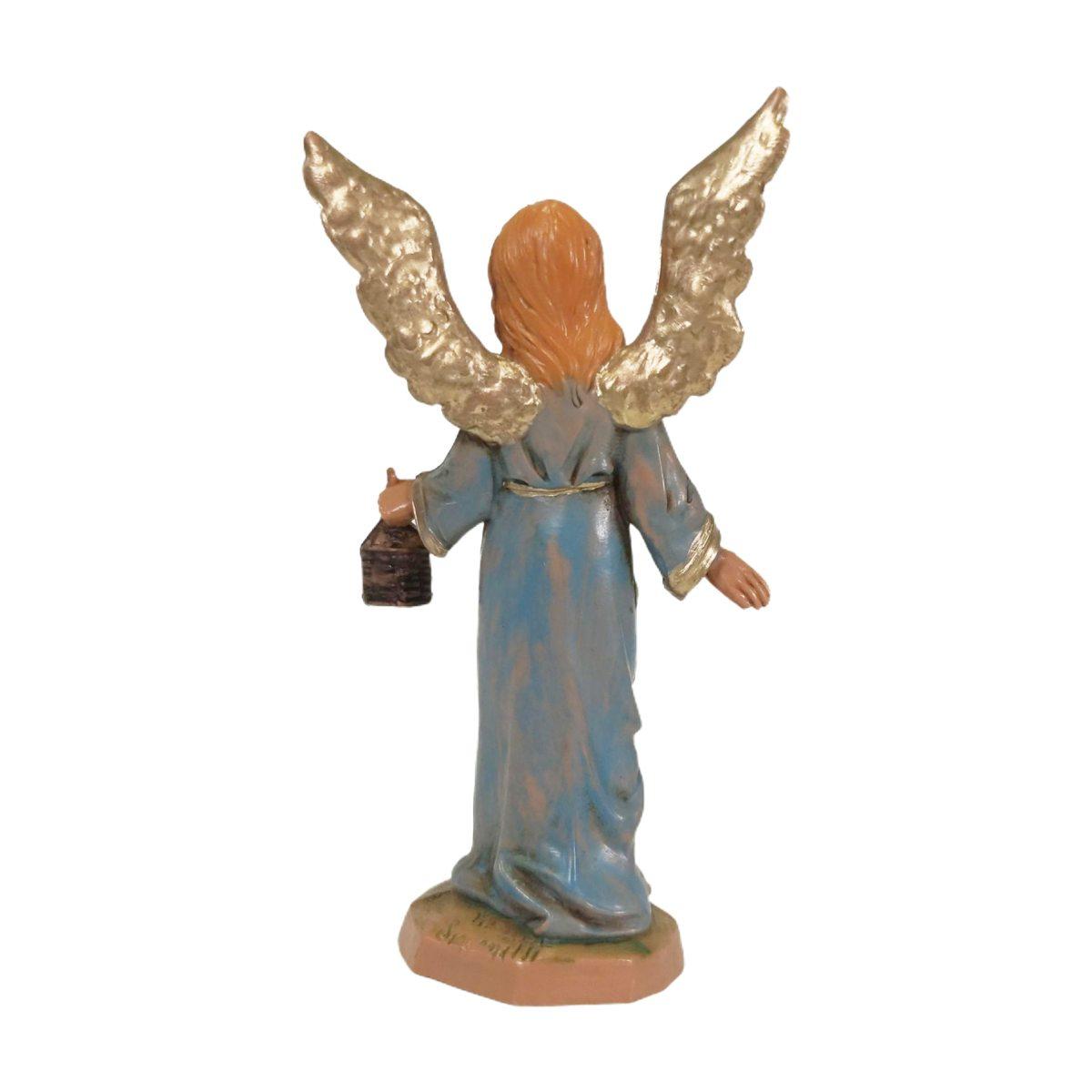 Statua presepe 9.5 cm angelo abito azzurro