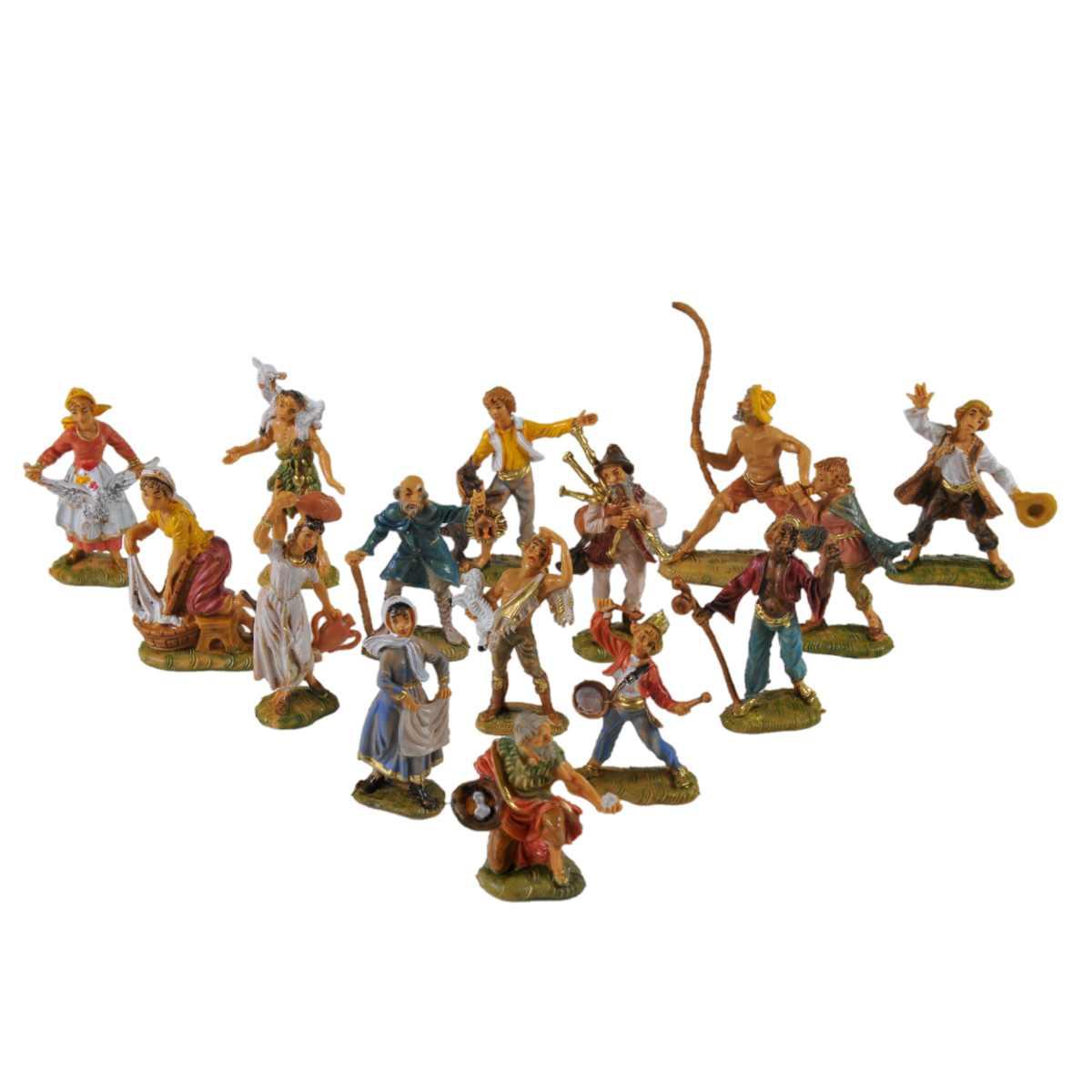 Statua cm.4 Pastori Assortiti Set pz.15 | Fontanini
