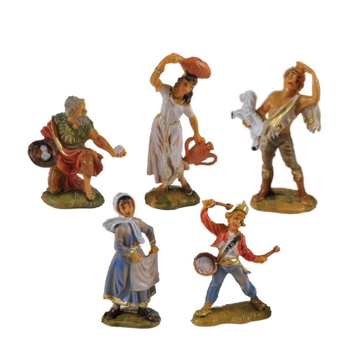 Statua cm.4 Pastori Assortiti Set pz.15 | Fontanini