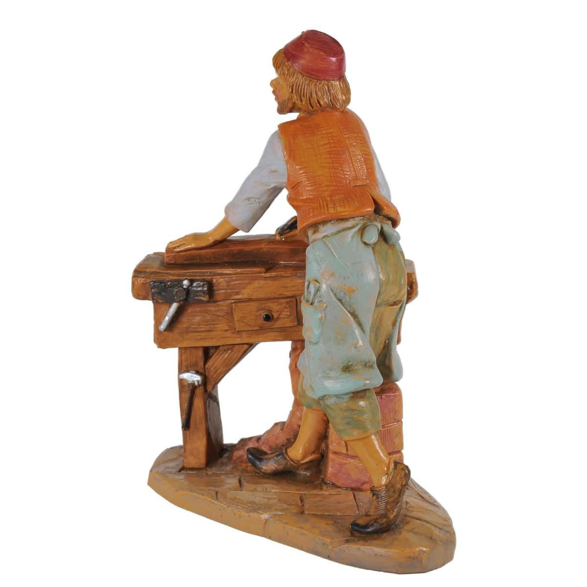 Statua cm.19 Falegname con Banco Lavoro | Fontanini