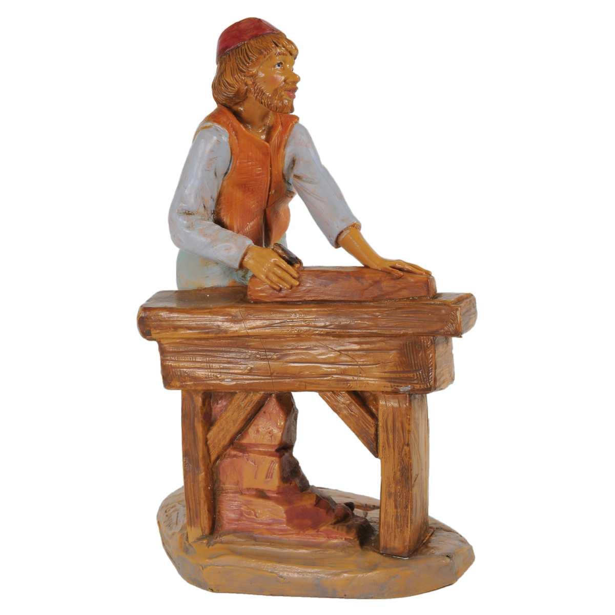 Statua cm.19 Falegname con Banco Lavoro | Fontanini