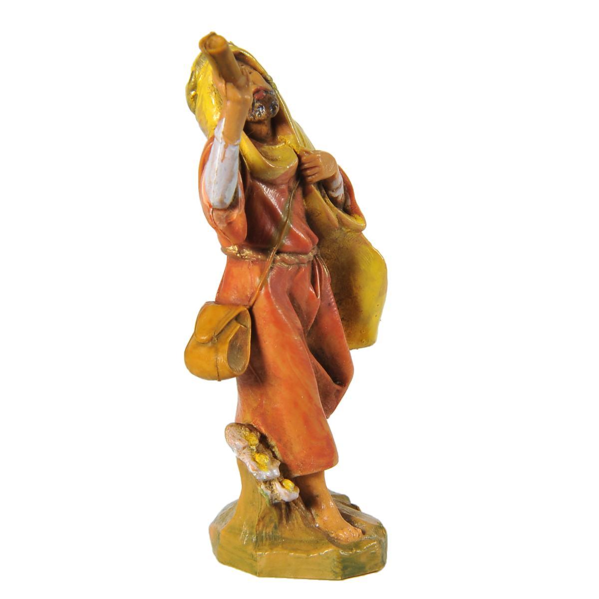 Statua cm.6,5 Pastore con Corno | Fontanini