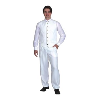 Pantalone Bianco con Pence Uomo