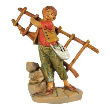 Statua cm.12 Pastorello con Scala | Fontanini