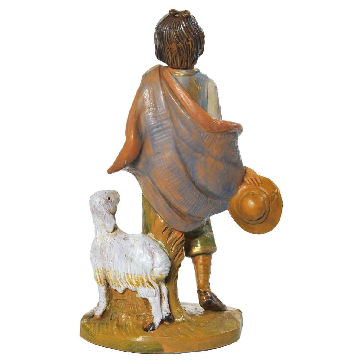 Statua cm.12 Pastore con Pecora e Cappello | Fontanini