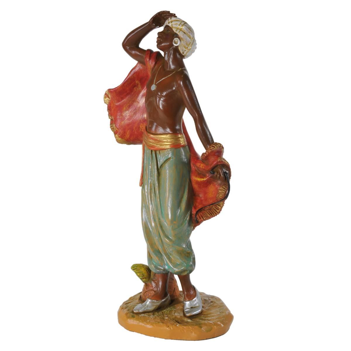 Statua presepe 30 cm cammelliere in piedi