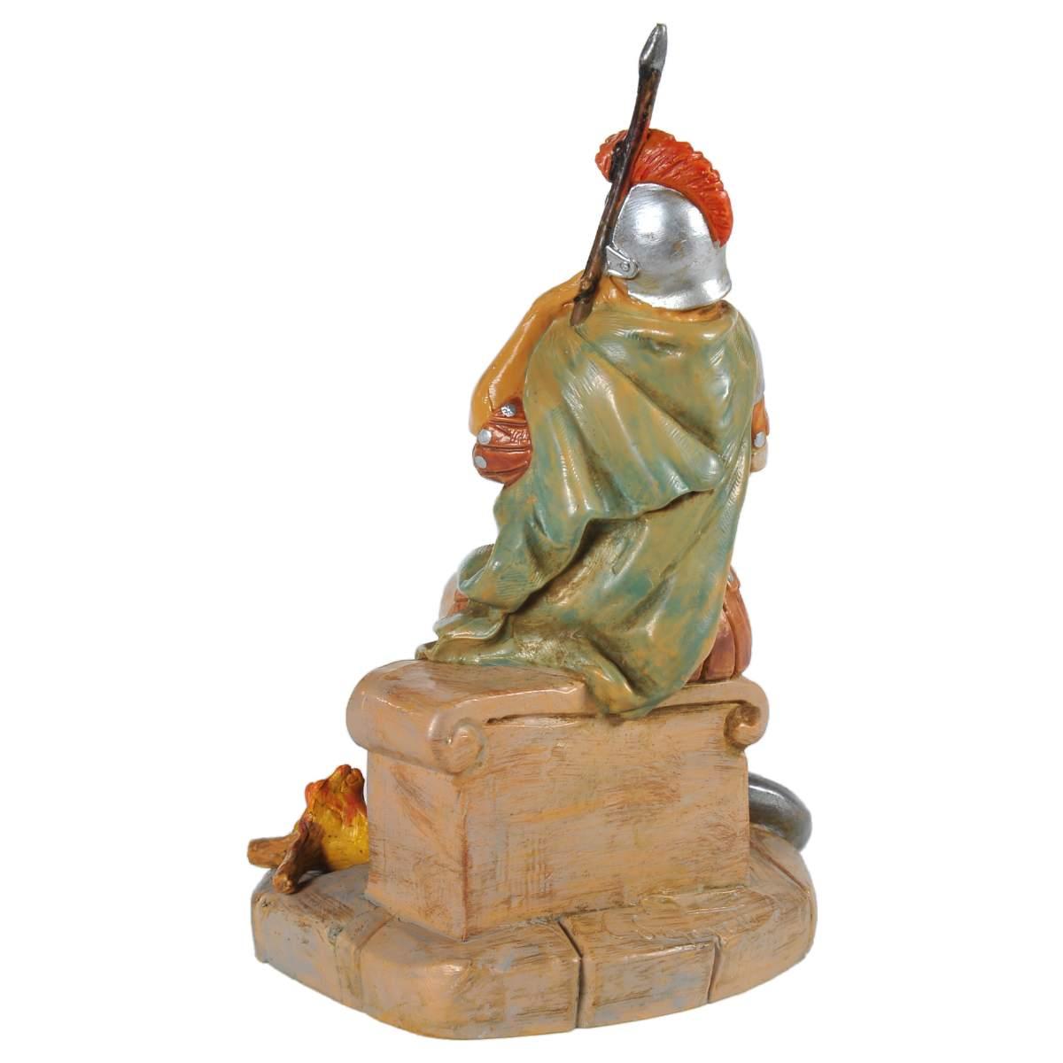 Statua cm.12 Soldato Romano Seduto con Fuoco | Fontanini