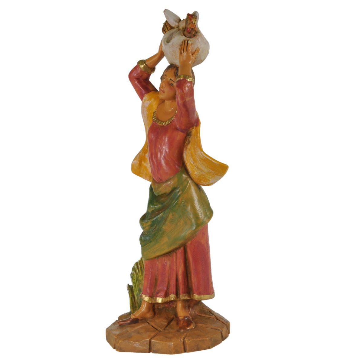 Statua cm.19 Donna con Fagotto in Testa | Fontanini