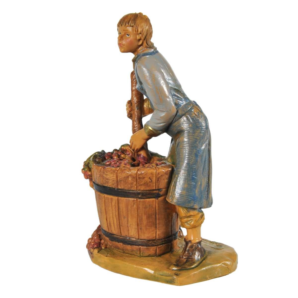 Statua cm.12 Ragazzo che Pigia Uva | Fontanini