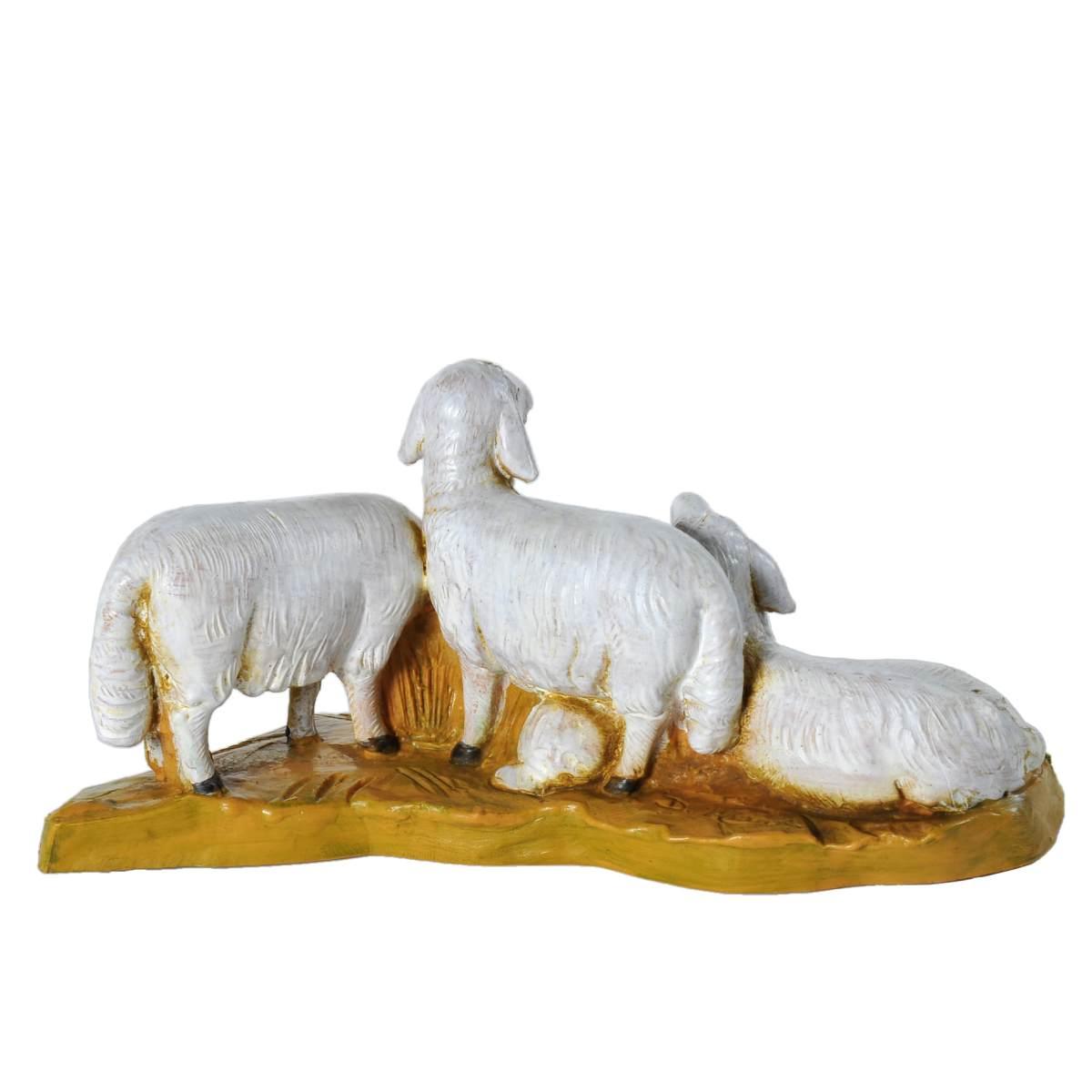 Statua presepe 12 cm gregge di pecore
