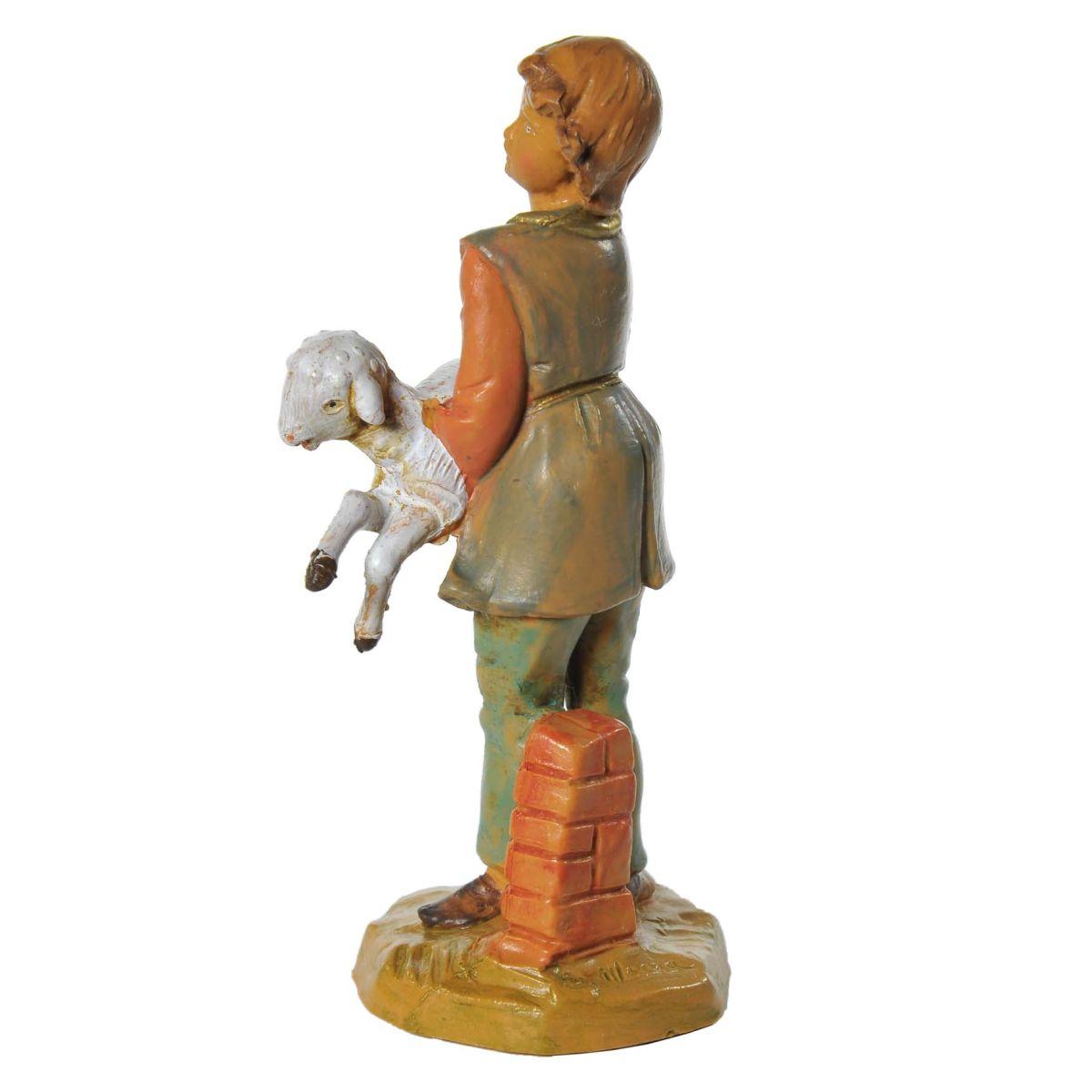 Statua cm.12 Ari Giovane con Pecora in Braccio | Fontanini