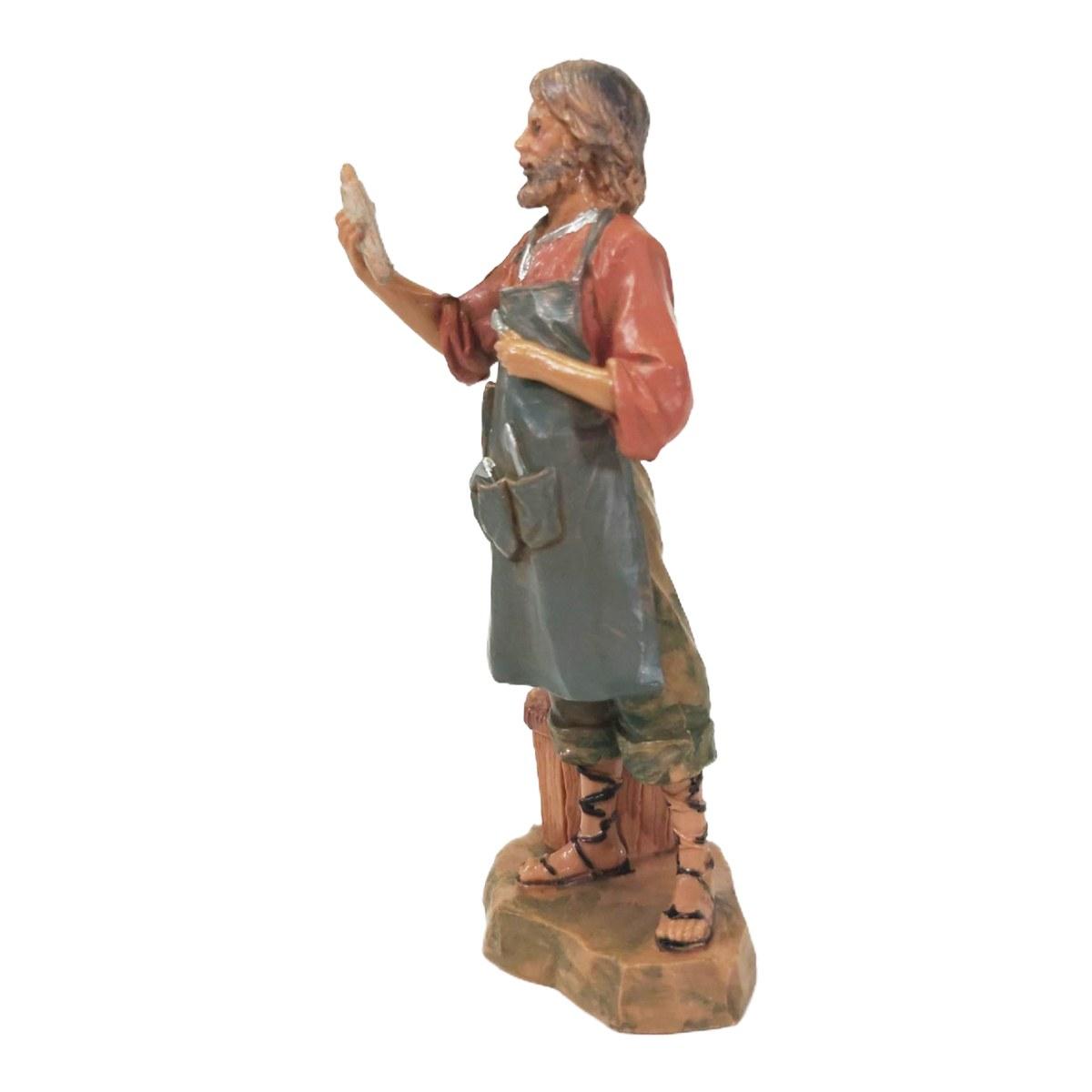 Statua presepe 12 cm scultore del legno
