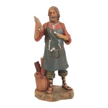 Statua presepe 12 cm scultore del legno