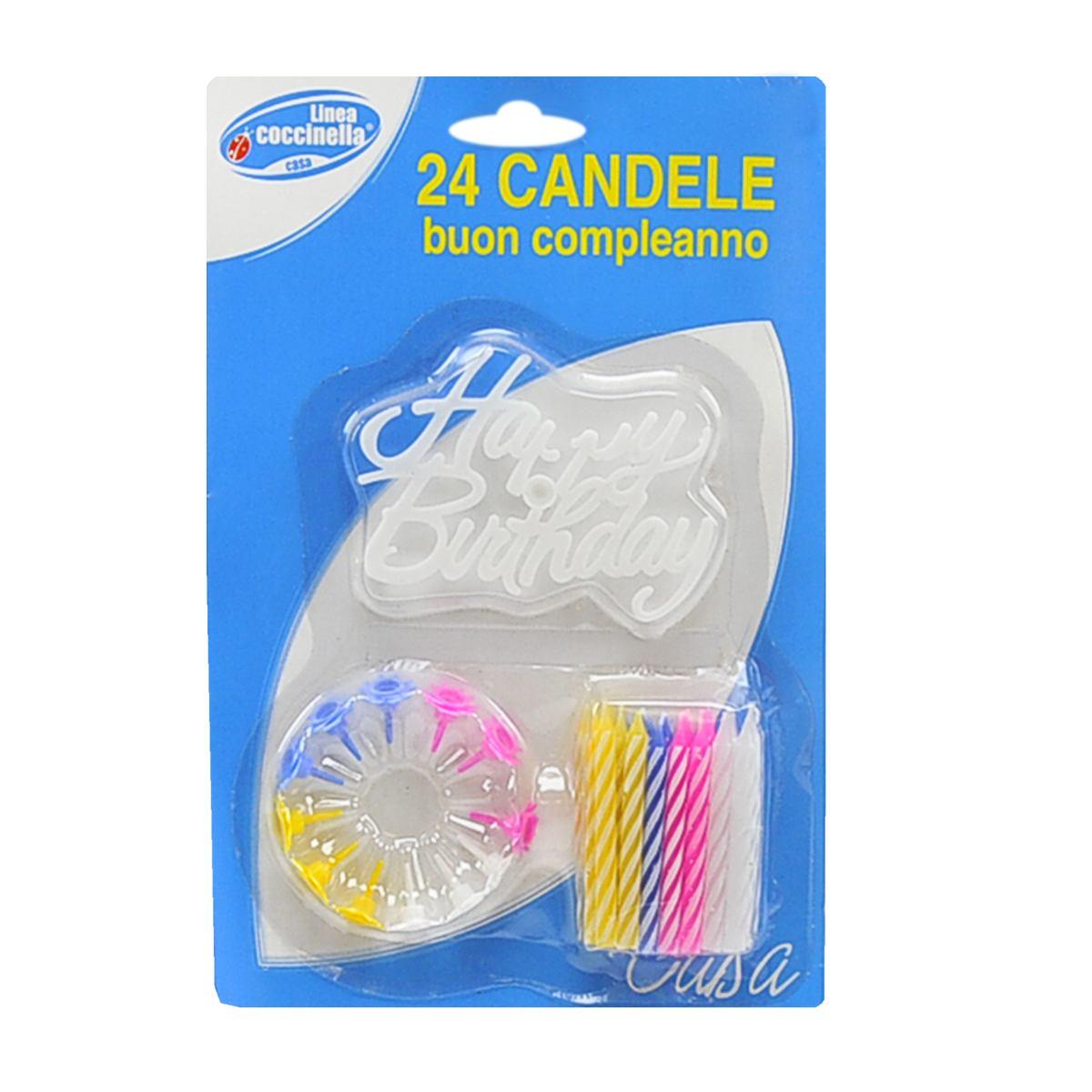 Candelina Compleanno Strisce Set pz.24 |M2 Store