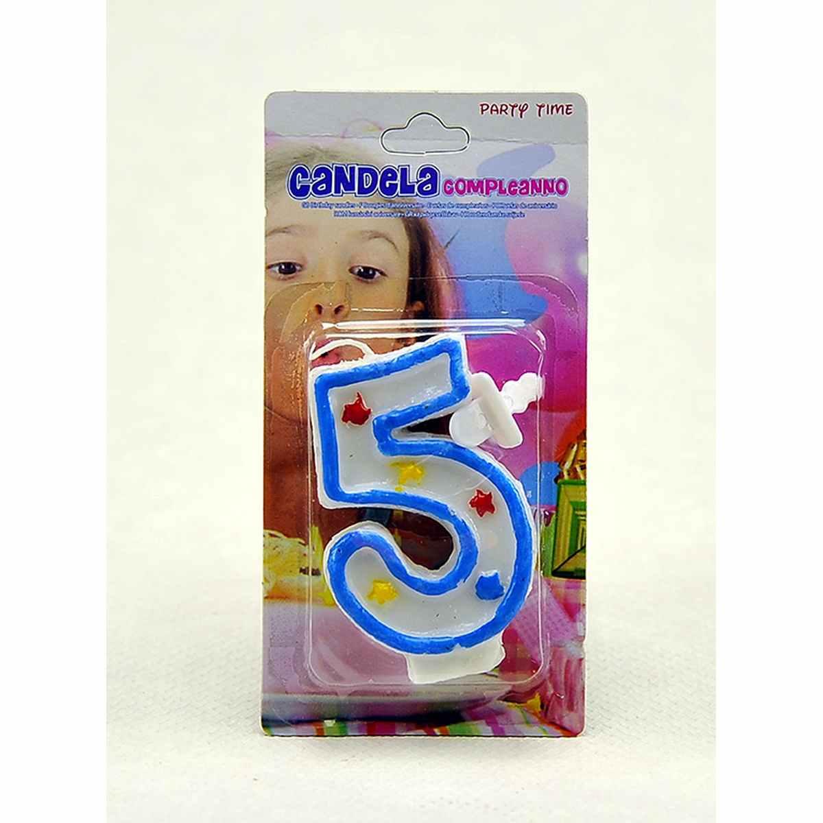 Candelina Compleanno N.5 3 Colori |Carnival Toys