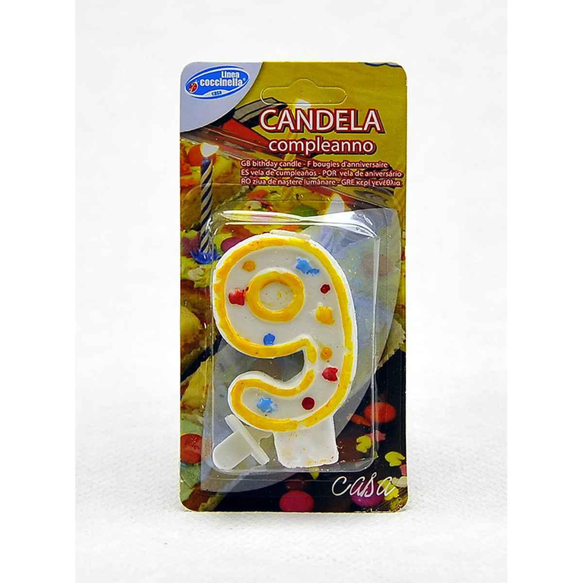 Candelina Compleanno N.9 3 Colori |M2 Store