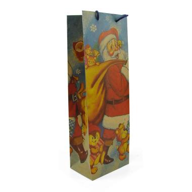 Busta Natale Portabottiglie cm.12x8xH36