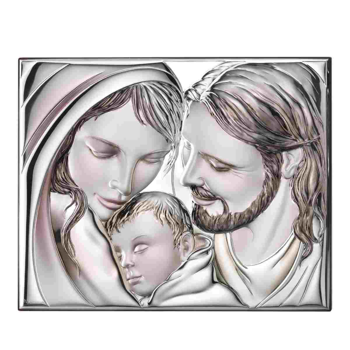 Quadro Sacra Famiglia Argento Color cm.34x28 | Thilia