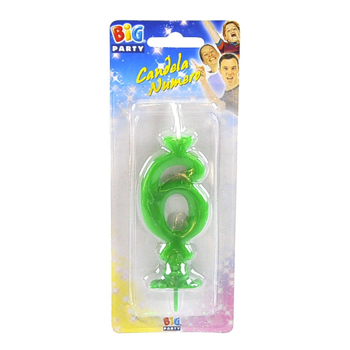 Candelina Compleanno N.6 Verde |M2 Store