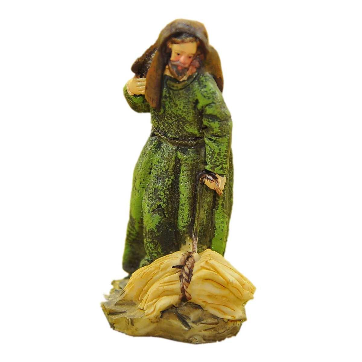 Statua cm.9 Contadino con Grano | M2 Store