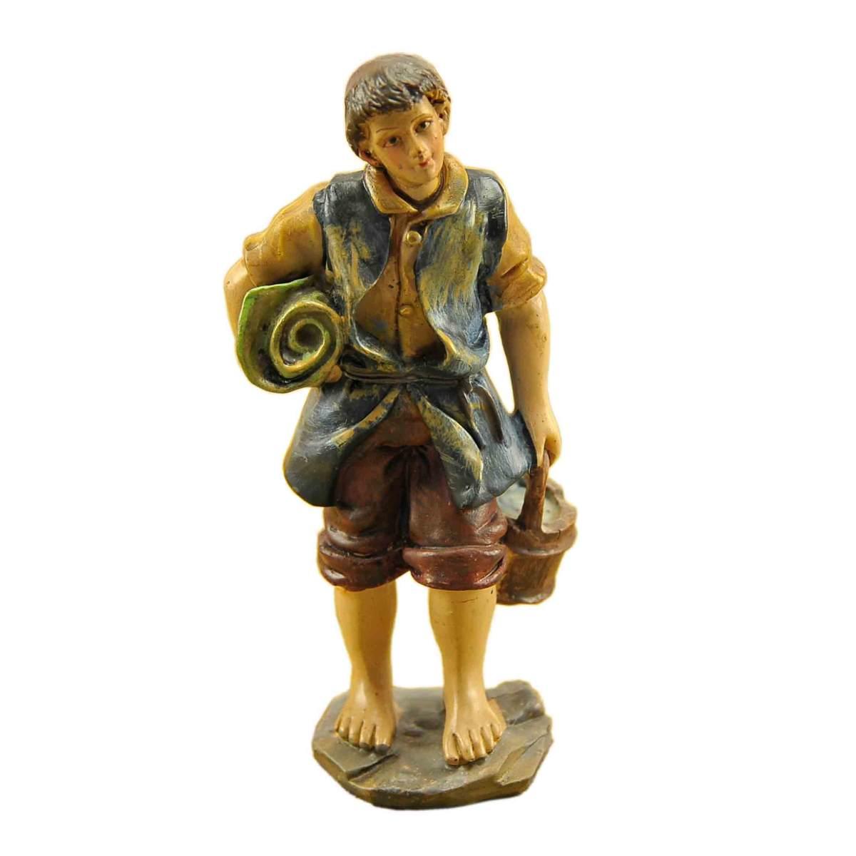 Statua cm.15 Uomo con Coperta e Secchio | M2 Store