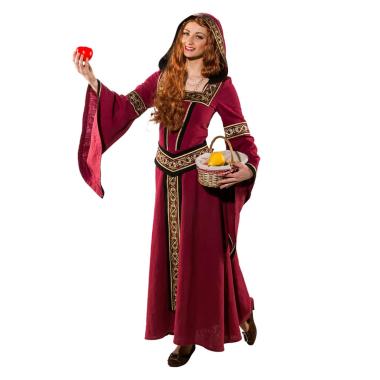 Costume Donna Medievale Bordeaux