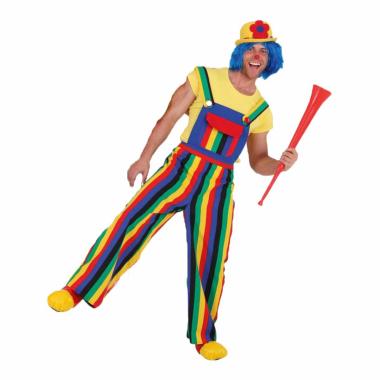 Costume Clown Salopette a Strisce |Orlob