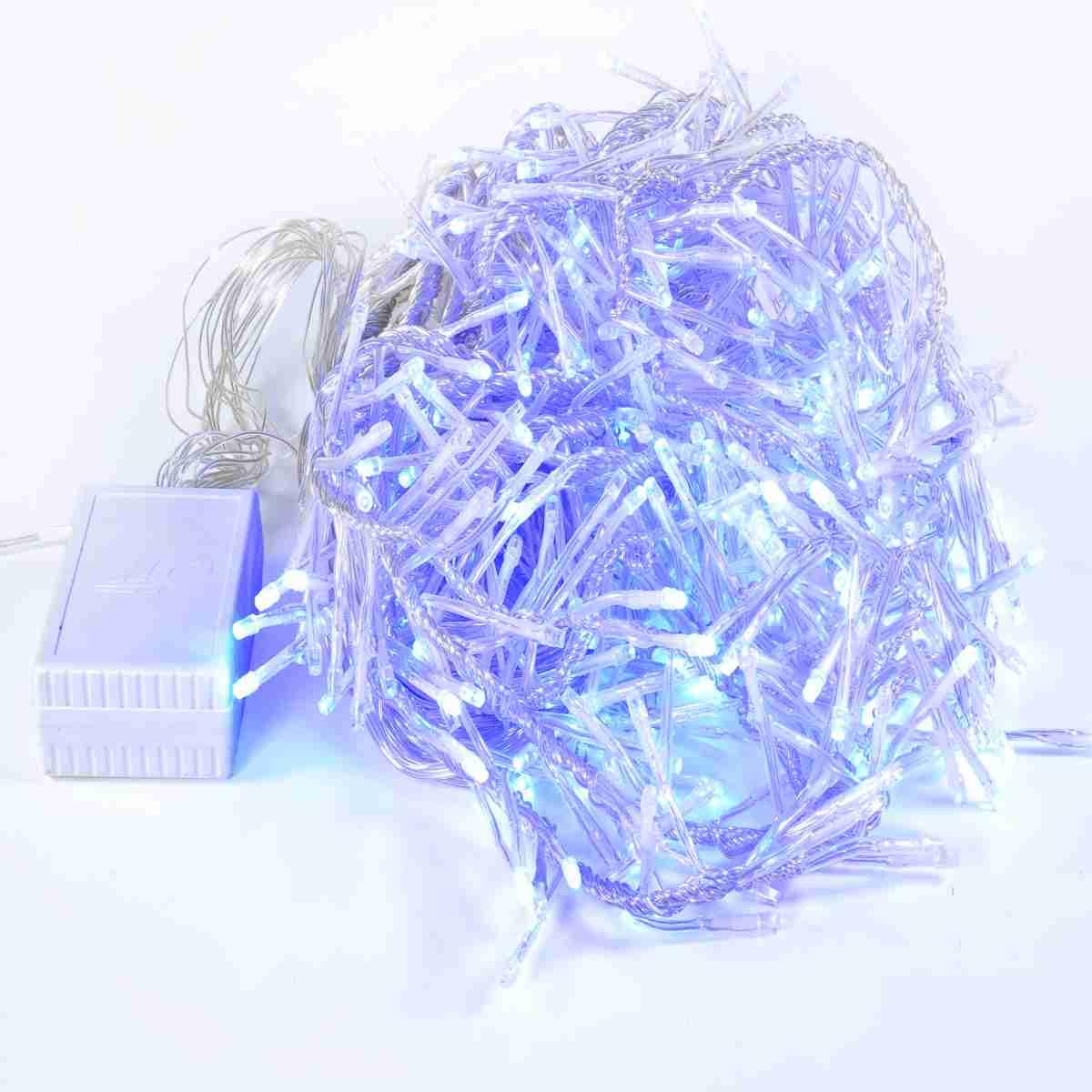 Luci Tenda 640 Led Blu Esterno cm.280xh85 con Giochi di Luce