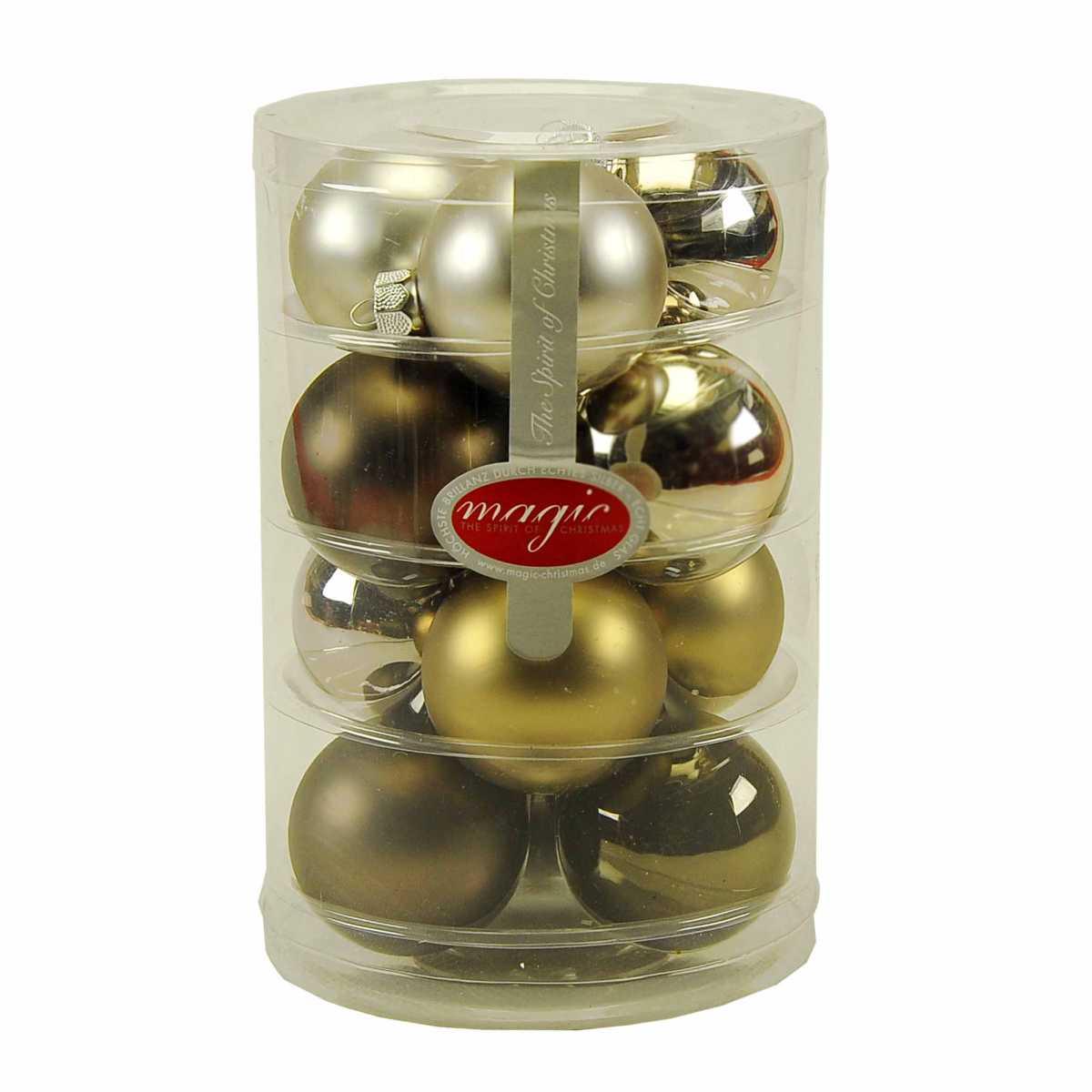 Palline Natale Vetro cm.6 5 Colori Set pz.12 |Inge's Glass