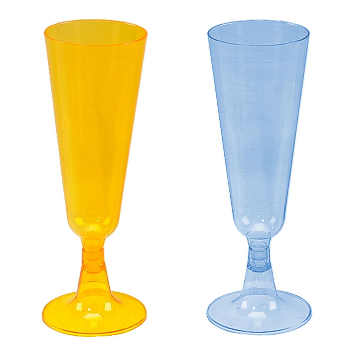 Bicchiere PVC Cristal Flute set 6 Pezzi 2 Colori