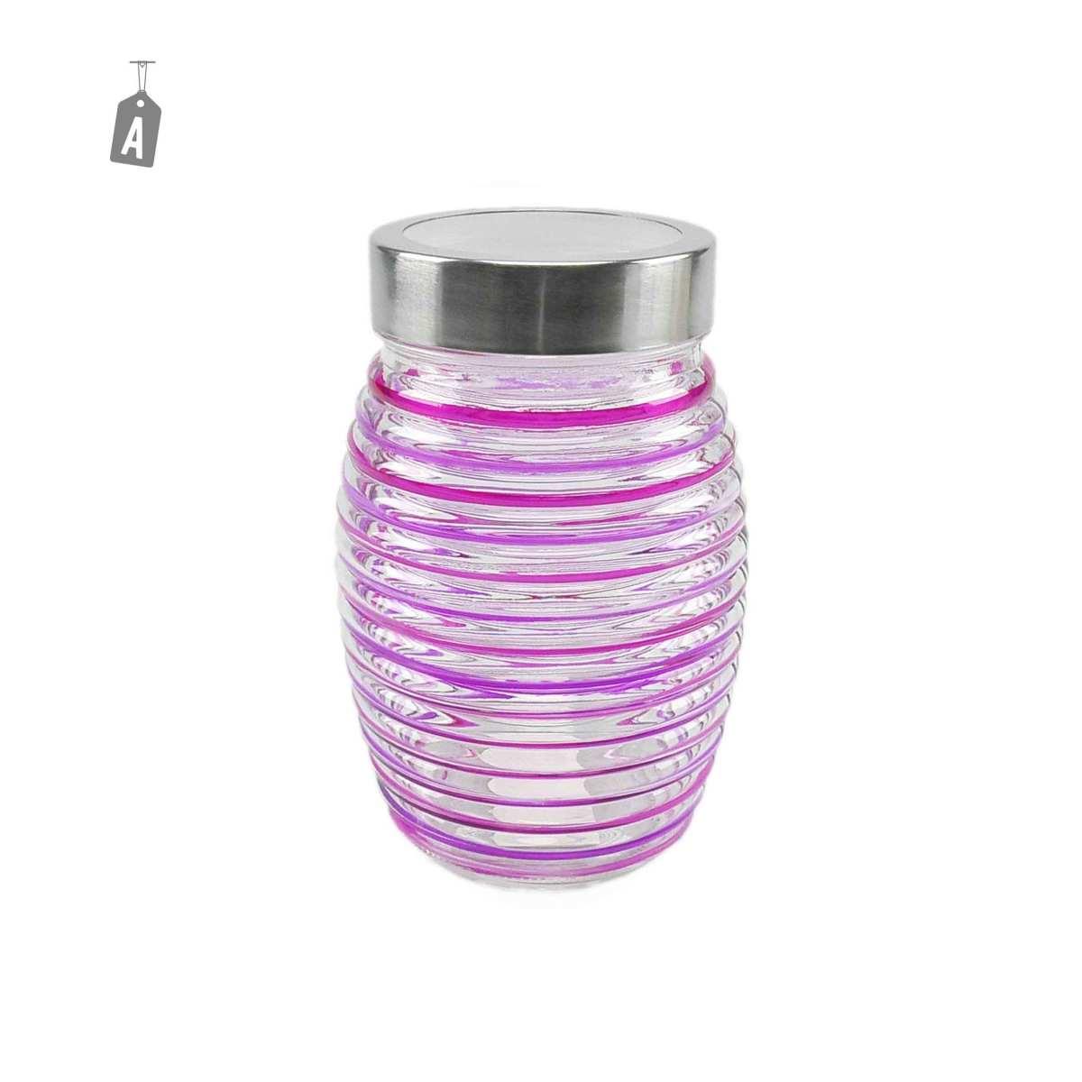 Barattolo Vetro 11x11xH18 4 Colori | M2 Store