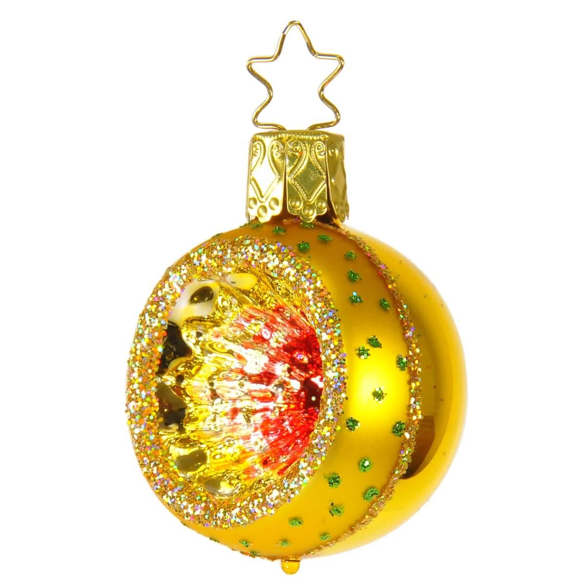 Pallina Natale Vetro Collezione cm.4 Oro Multi |Inge's Glass