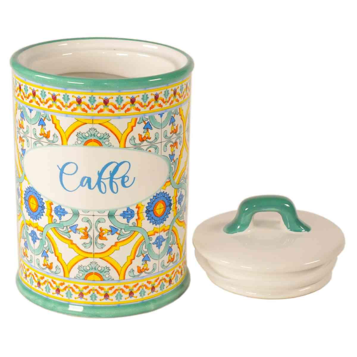 Barattolo Ceramica Stoneware Caffè Ortigia cm.Ø10x16