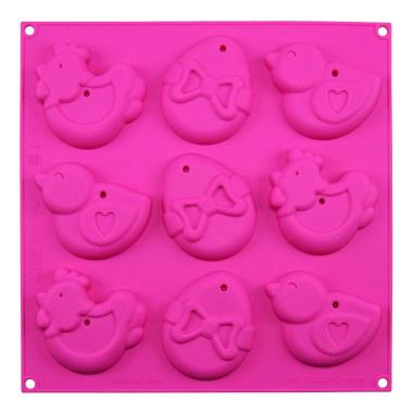 Stampo Dolci Silicone My Easter Cookies Rosa cm.30x2x30