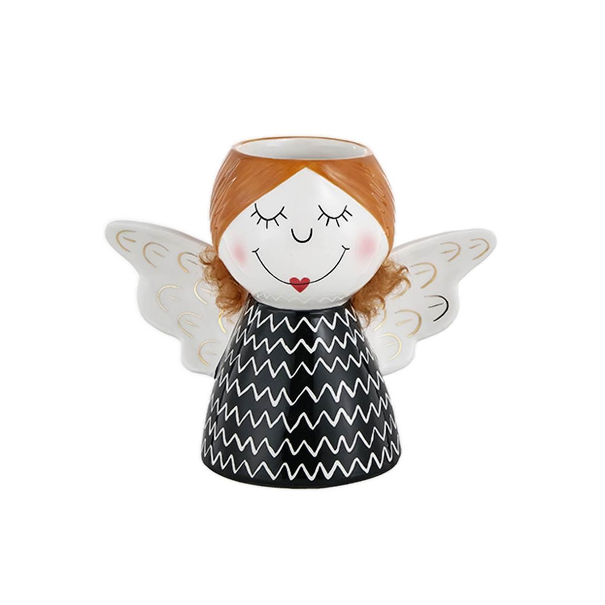 Vaso Natale Ceramica Angioletto con Ali cm.16 |Montemaggi