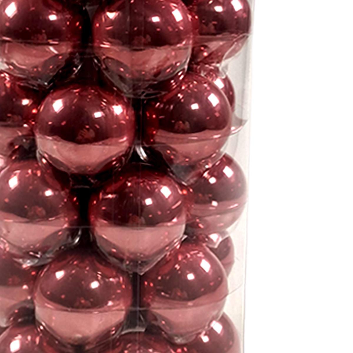 Pallina Natale Vetro cm.4 Rosa Set pz.36 |Silani