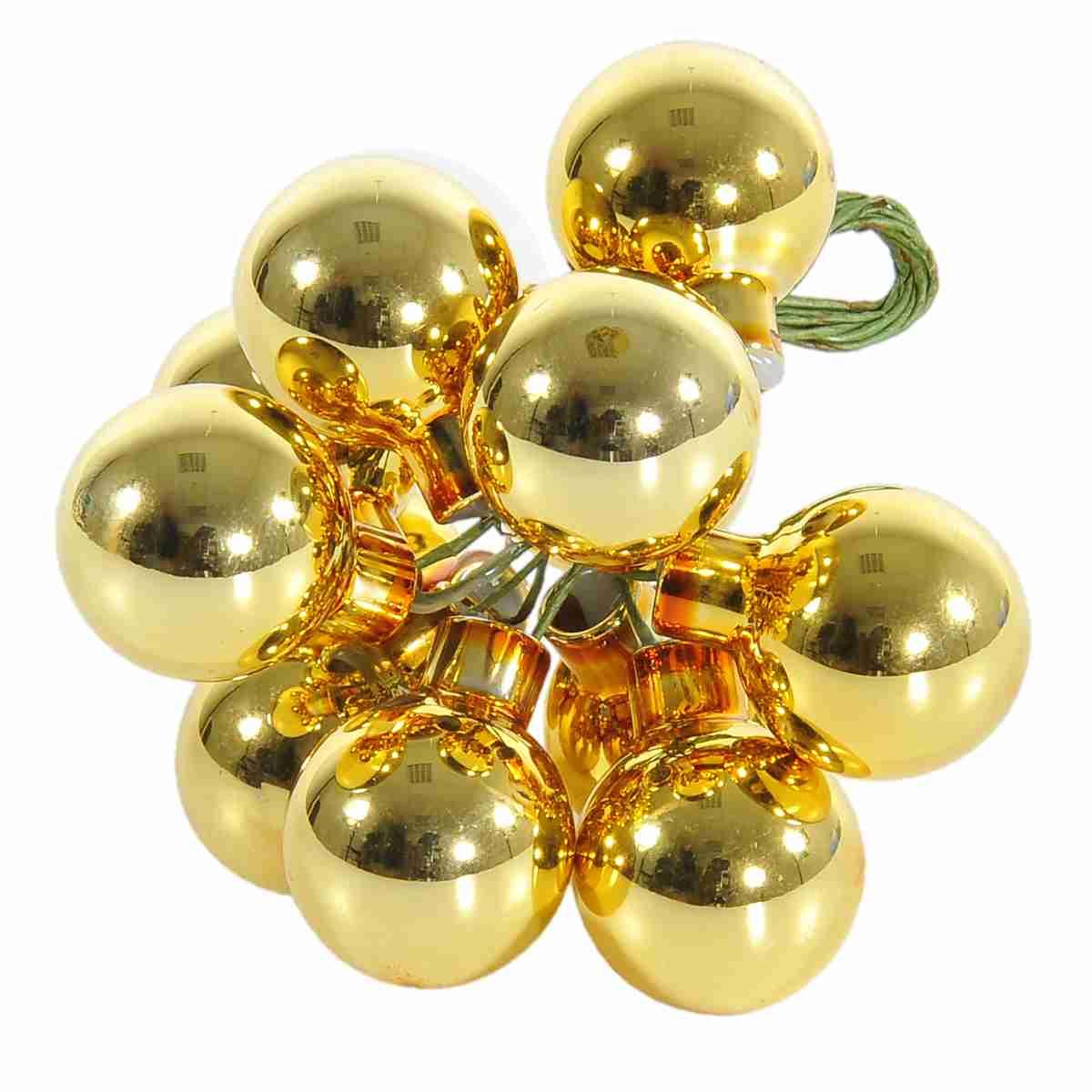 Pallina Natale Vetro cm.2 Oro Lucido Set pz.12 |Silani