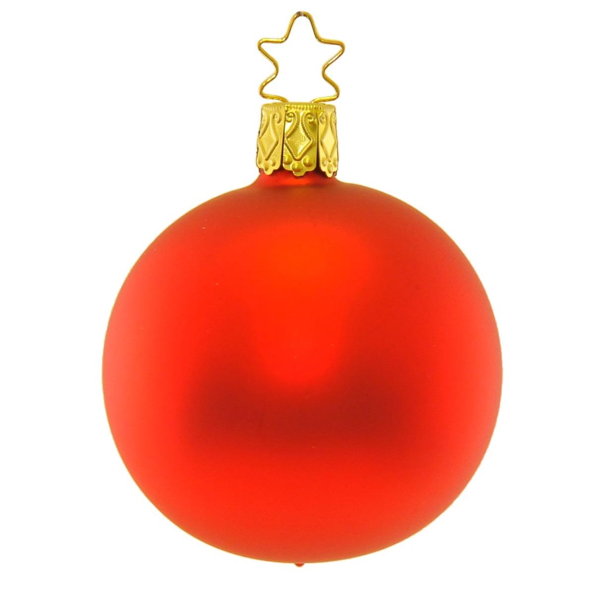 Pallina Natale Vetro Collezione cm.6 Rossa Opaca |Inge's Glass