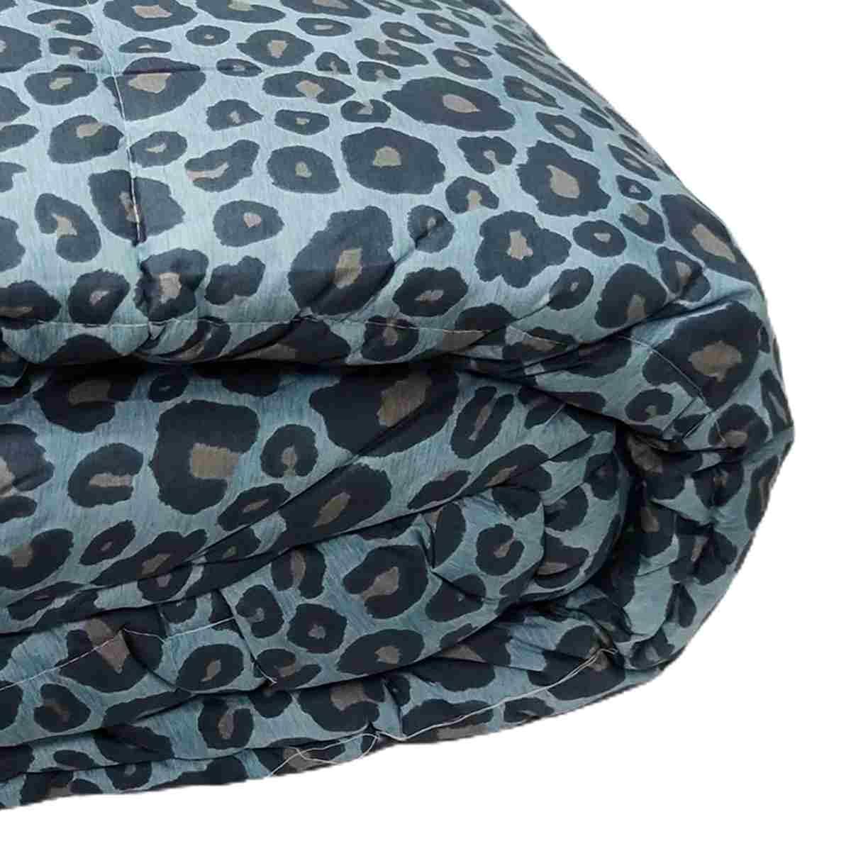Trapunta Matrimoniale Leopard Azzurra cm.260x260