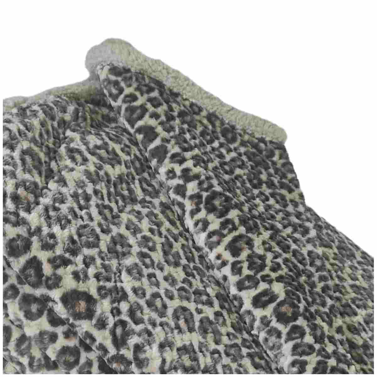 Coperta Plaid Leopard Marrone cm.130x160