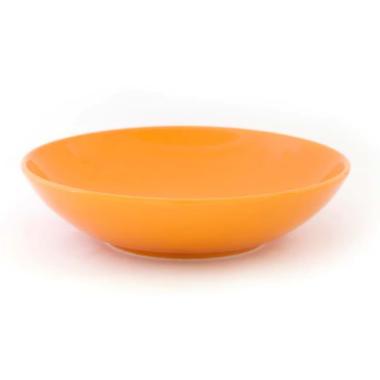 Piatto Porcellana Kaleidos Fondo Arancione cm.Ø20,5