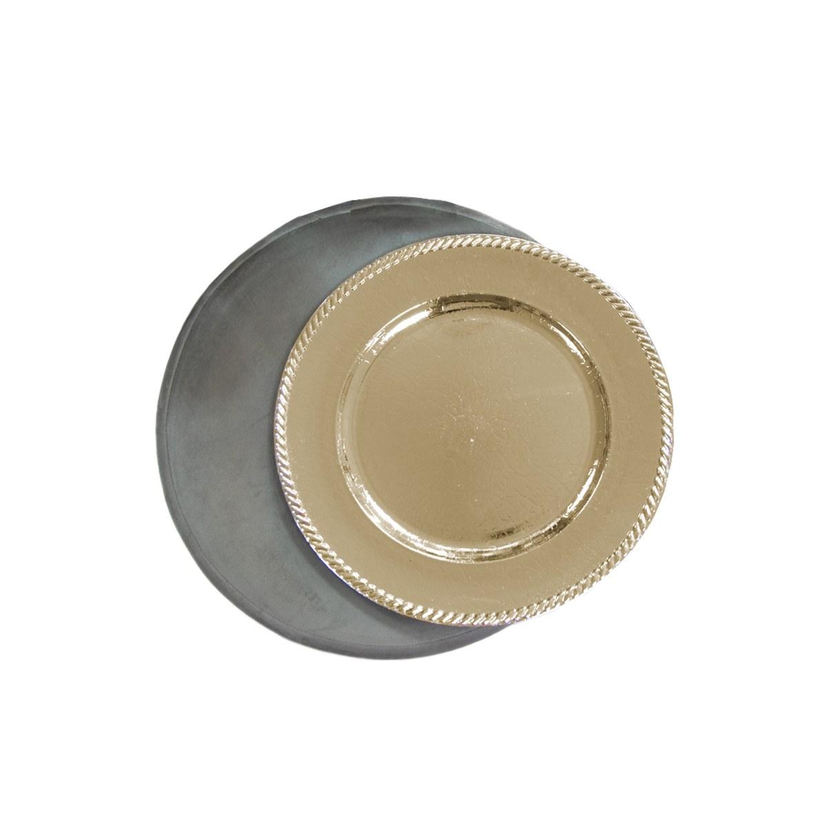 Tovaglietta Natalizia Sottopiatto Velluto Grigio cm.40 |Silani