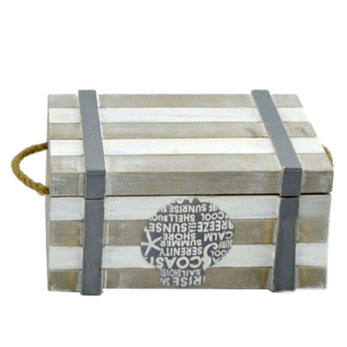 Scatola Legno Mare Beige con Cop cm.18x9x9 | Vacchetti