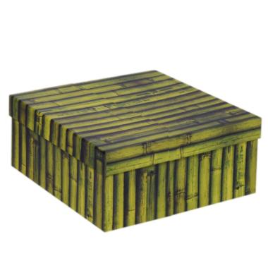 Scatola Cartone Decorata Bambu cm.28x20x10,5