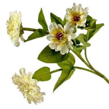Fiore Zinnia Bianco cm.60