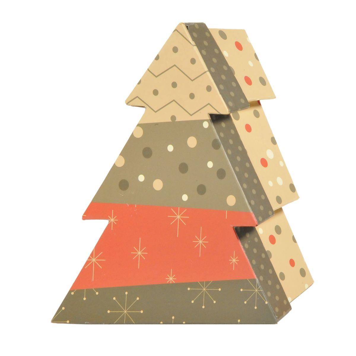 Scatola Natale Cartone Albero cm.13,5x16xh5,5 |Vacchetti