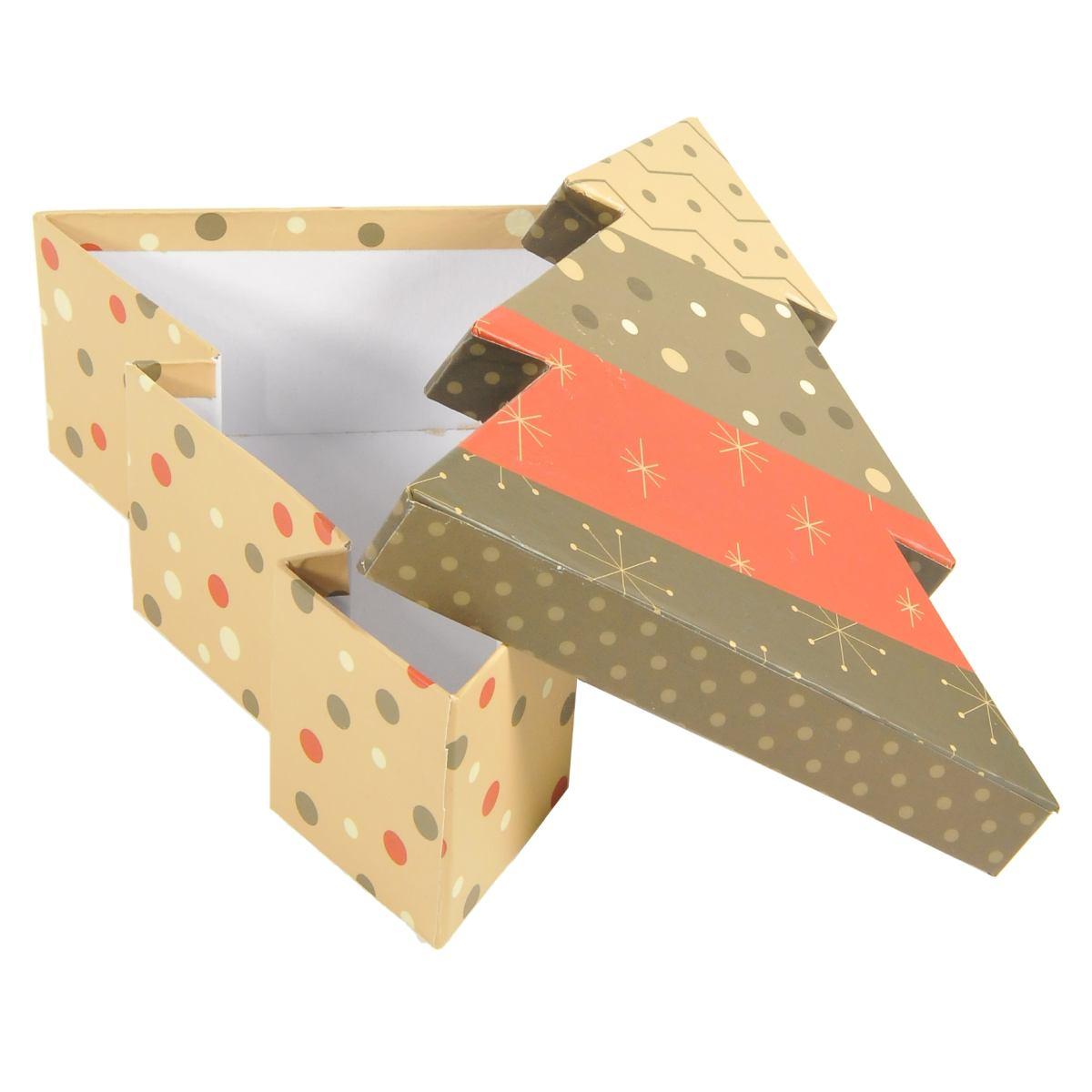 Scatola Natale Cartone Albero cm.13,5x16xh5,5 |Vacchetti