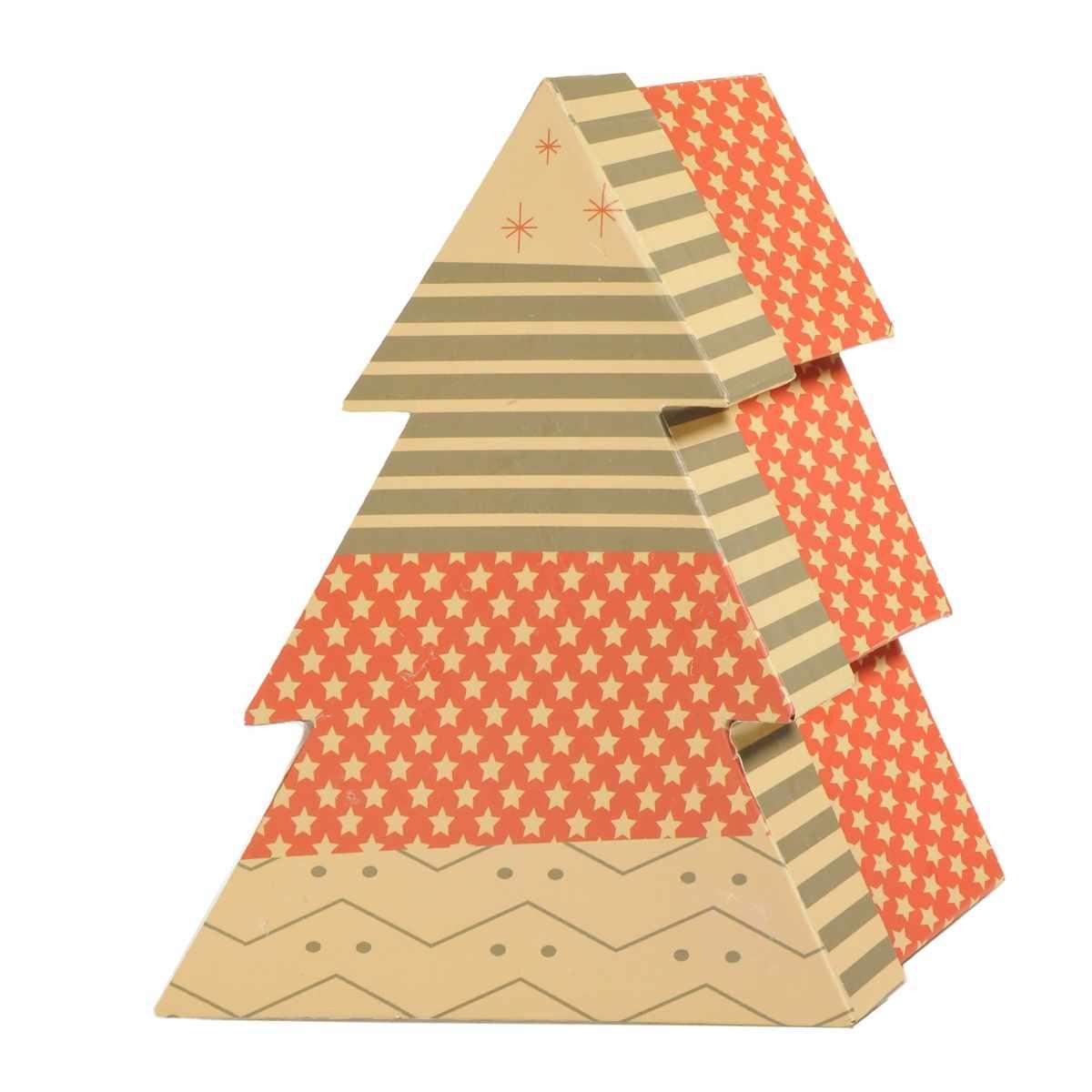 Scatola Natale Cartone Albero cm.15,5x18xh7 |Vacchetti